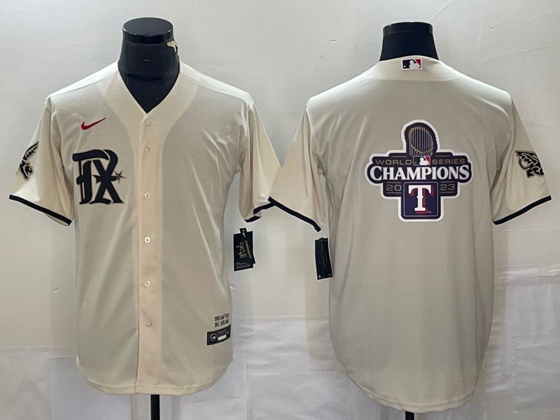 Men Texas Rangers Blank Cream Game Nike 2023 MLB Jersey style 2->texas rangers->MLB Jersey